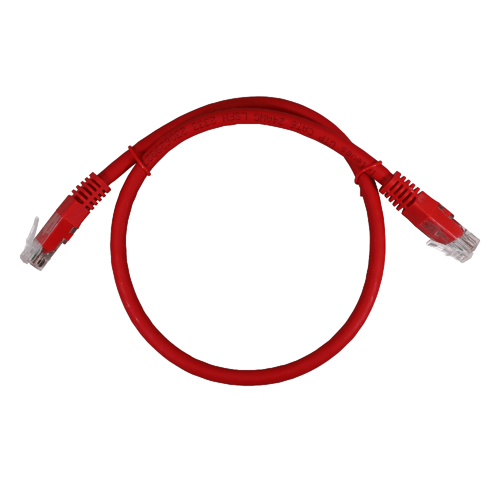 CABLE RED U/UTP Cu CAT6 LSFH ROJO.1m